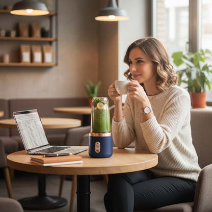 BMTrendzz Portable Blender - Café lifestyle